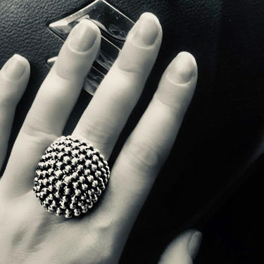 Anillo Molécula Chico Plata